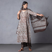 Batik Kurta with Palazzo & Dupatta Set
