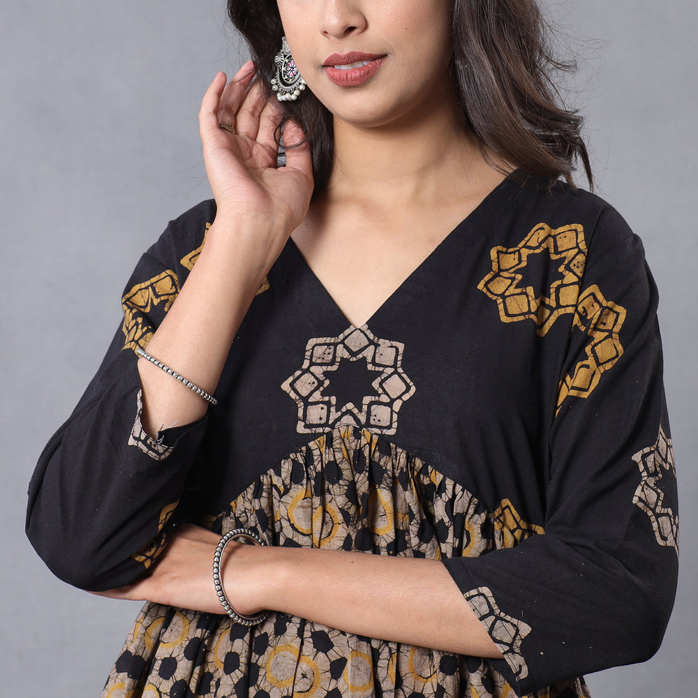 Batik Kurta with Palazzo & Dupatta Set