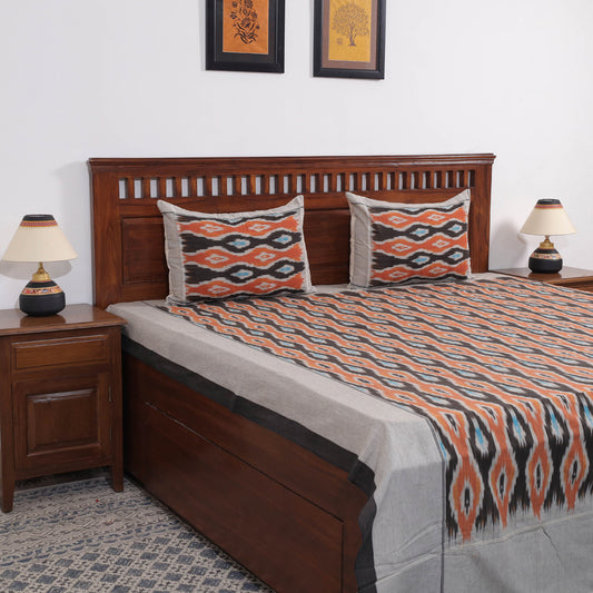 pochampally ikat  double bed cover set