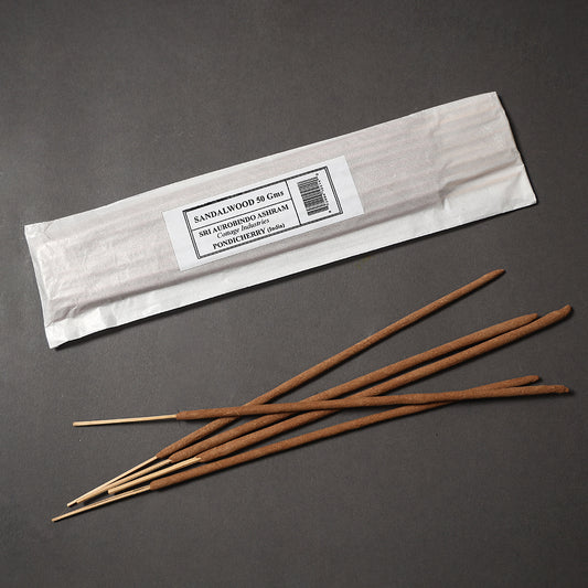 Sandalwood - Sri Aurobindo Ashram Natural Incense Sticks (50 gm)