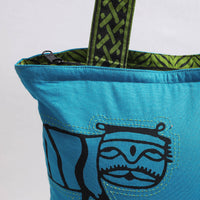 kanth block print shoulder bag