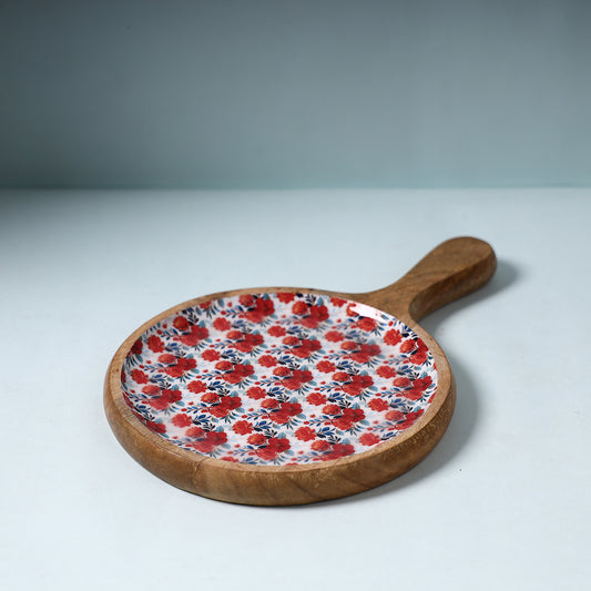 Handcrafted Mango Wooden Epoxy Resin Pizza Base