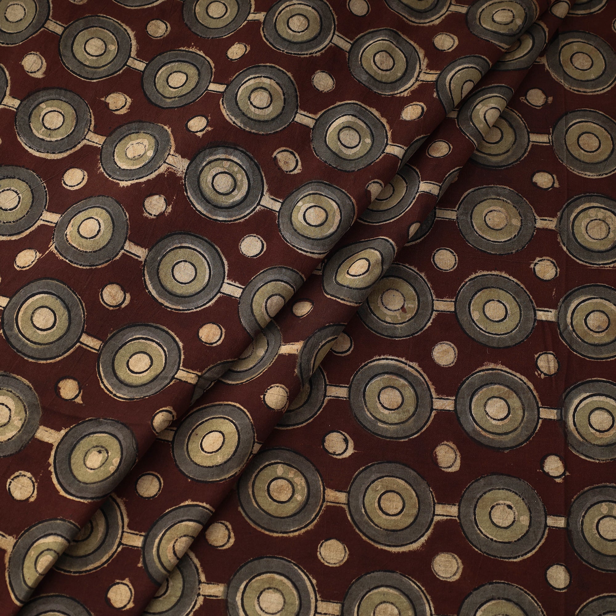 Buy Kalamkari Block Printed Cotton Fabric Online at iTokri.com