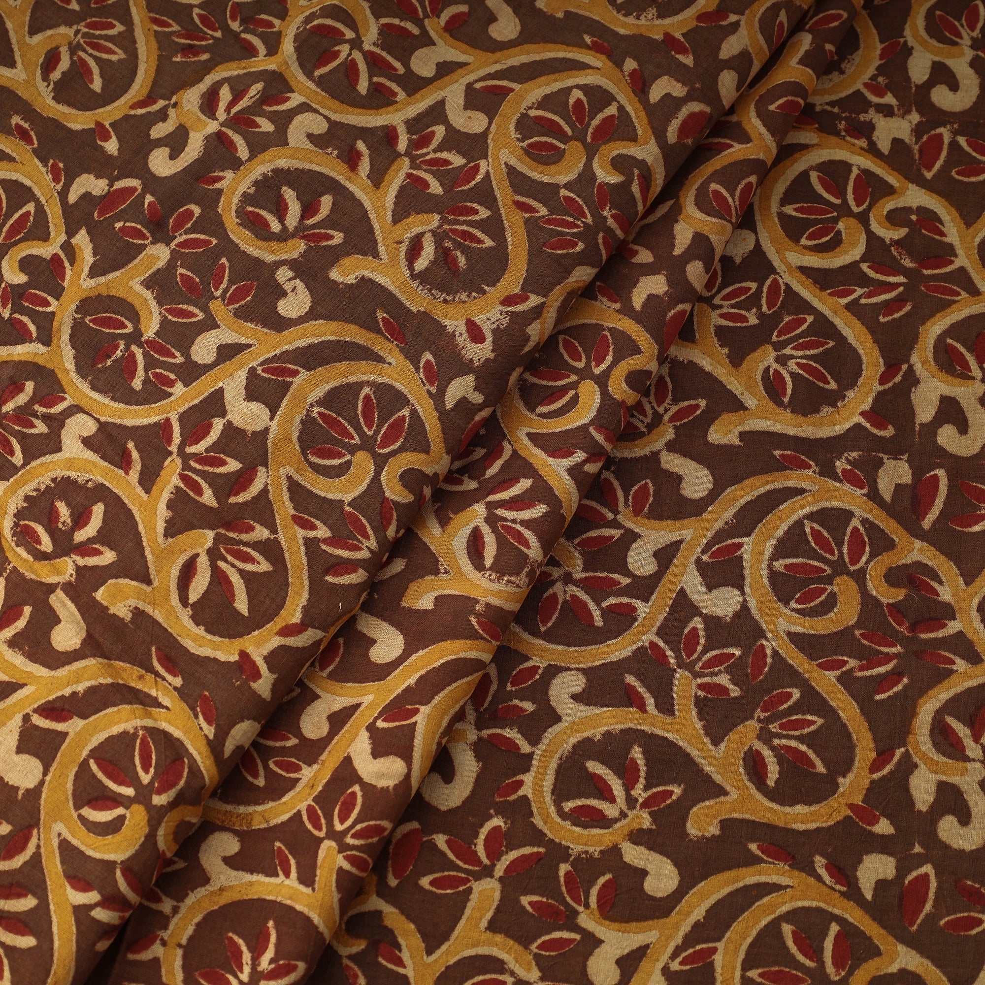 Buy Kalamkari Block Printed Cotton Fabric Online at iTokri.com