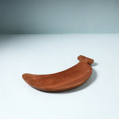 Banana - Hand Carved Natural Neem Wooden Tray (10 x 3.5 in)