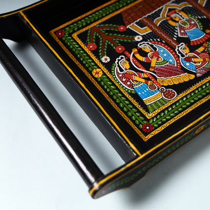 Tikuli Art Handpainted Wooden Tray (Large)