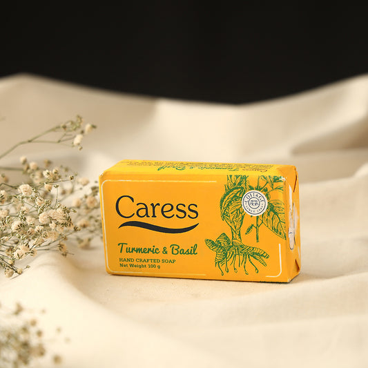 Turmeric & Basil - Sri Aurobindo Ashram Caress Soap (100 gm)