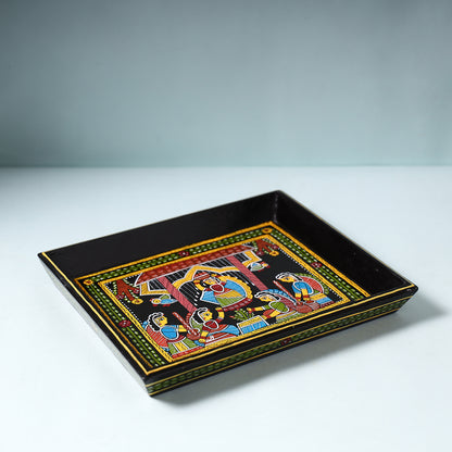 Tikuli Art Handpainted Wooden Tray (Small)