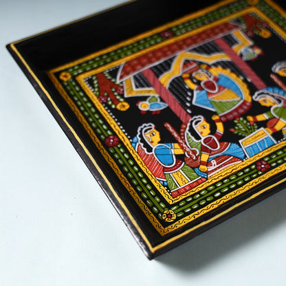 Tikuli Art Handpainted Wooden Tray (Small)