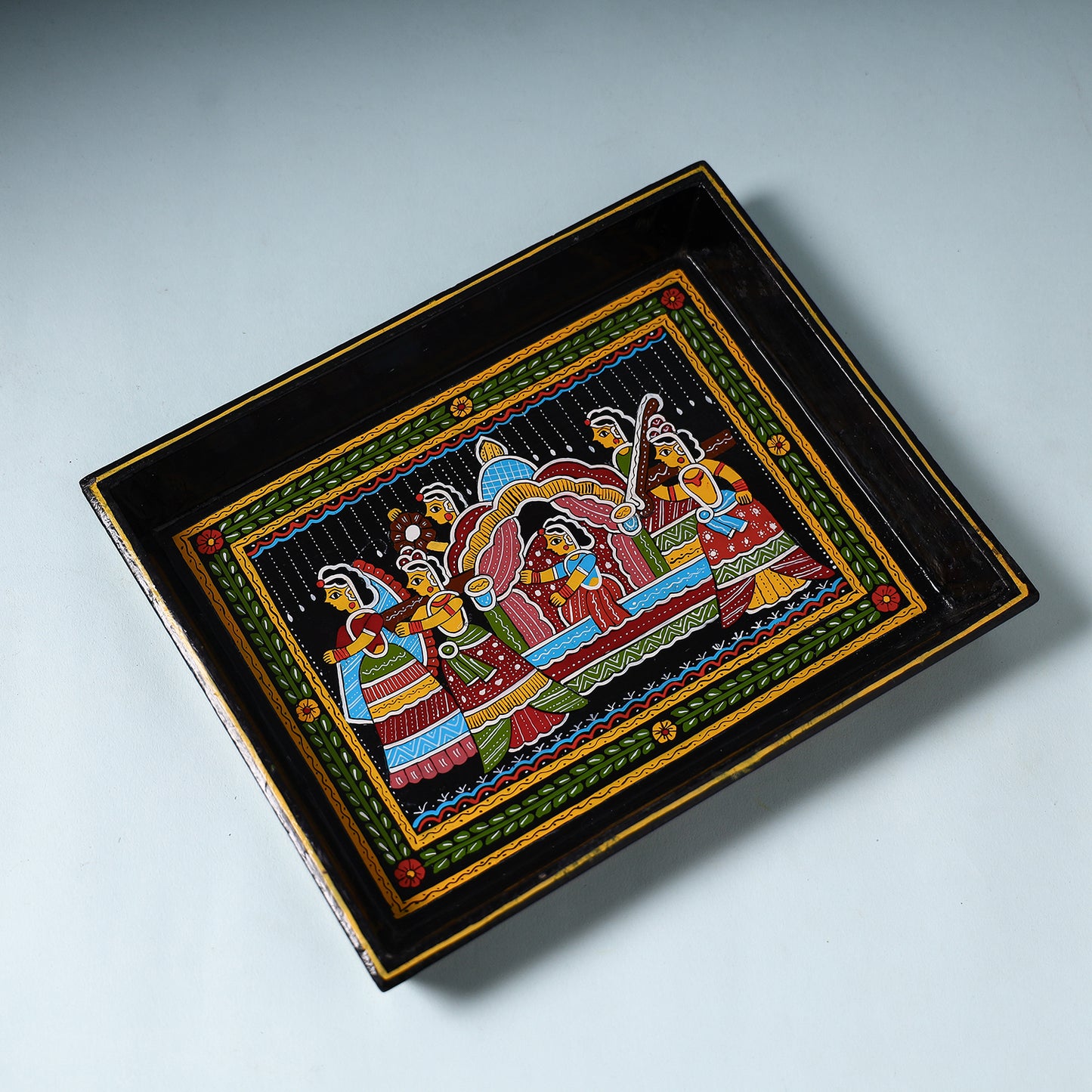Handpainted Wooden Tray 