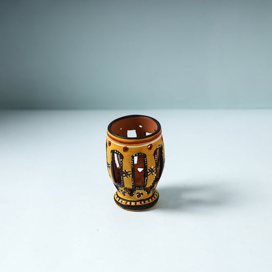 Khavda Pottery Terracotta Hand-painted Spoon Holder
