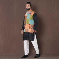 patchwork nehru jacket