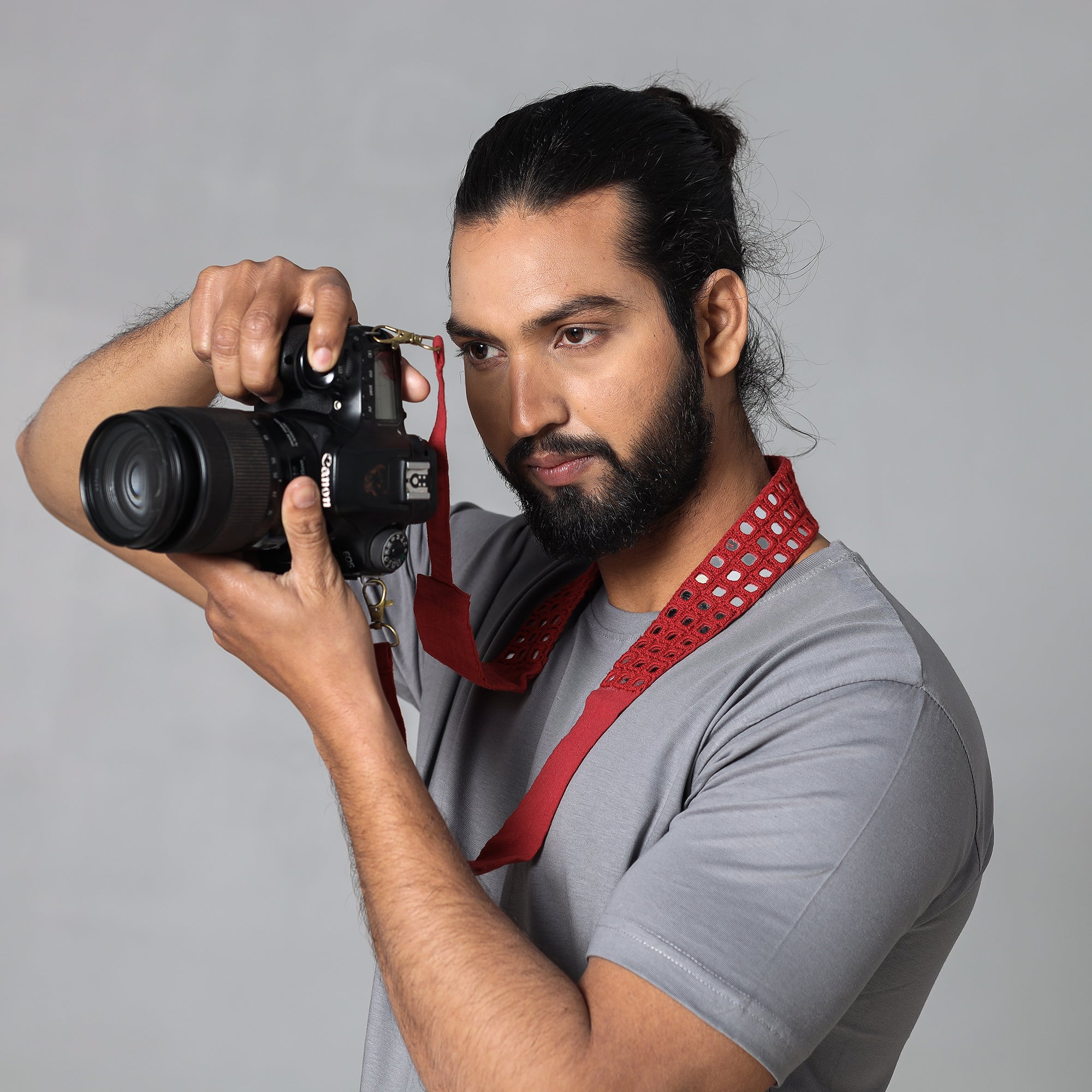  Mirror Work Kutchi Embroidery Fabric Camera Belt 