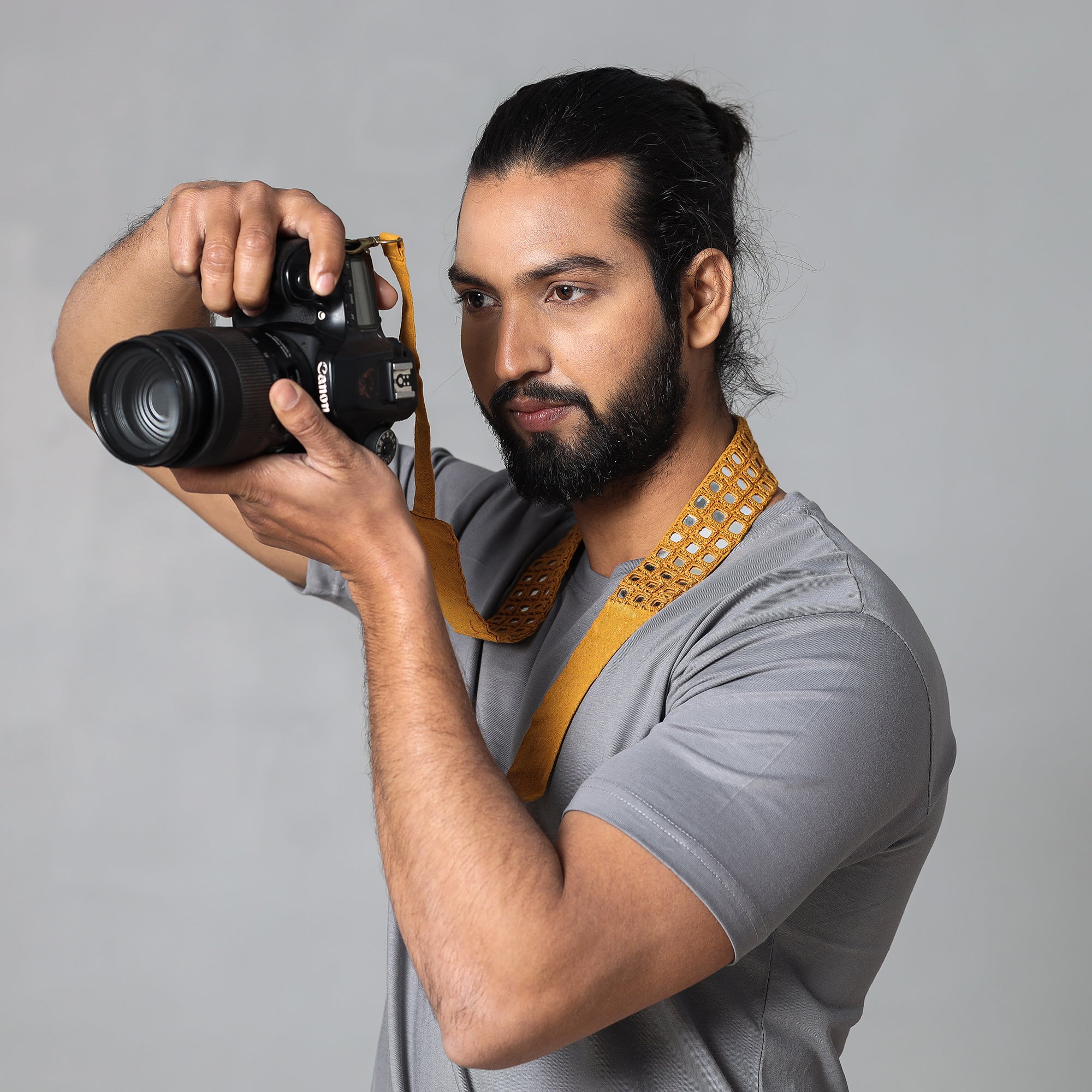  Mirror Work Kutchi Embroidery Fabric Camera Belt 