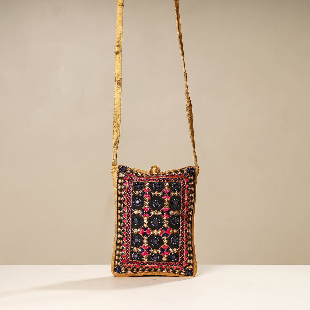 embroidery mobile sling bag