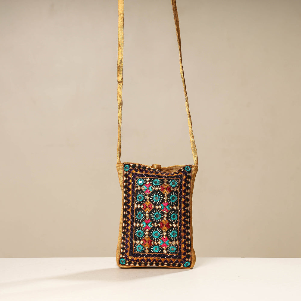 embroidery mobile sling bag