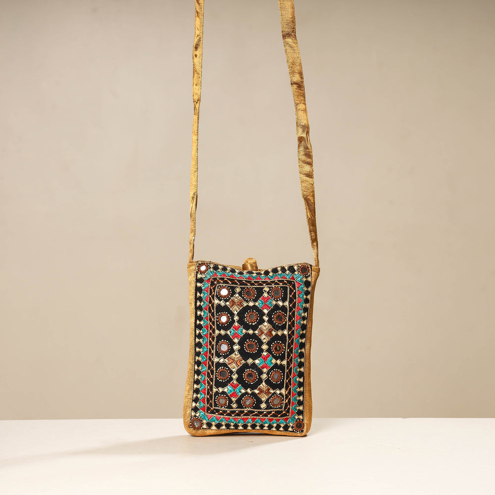 embroidery mobile sling bag