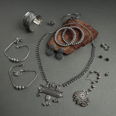 oxidised jewelry set