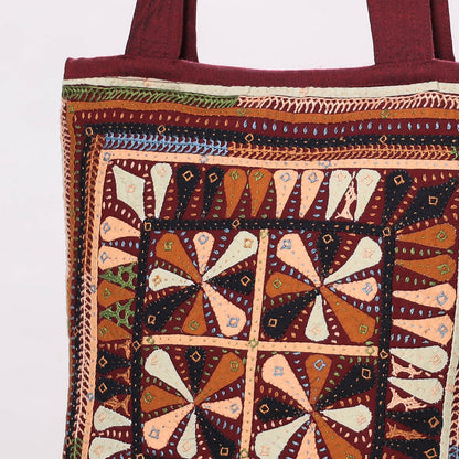 Multicolor - Kutch Dhebariya Hand Embroidery Shoulder Bag