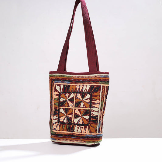 Multicolor - Kutch Dhebariya Hand Embroidery Shoulder Bag
