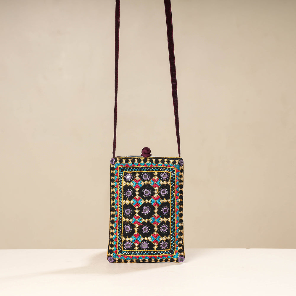 embroidery mobile sling bag