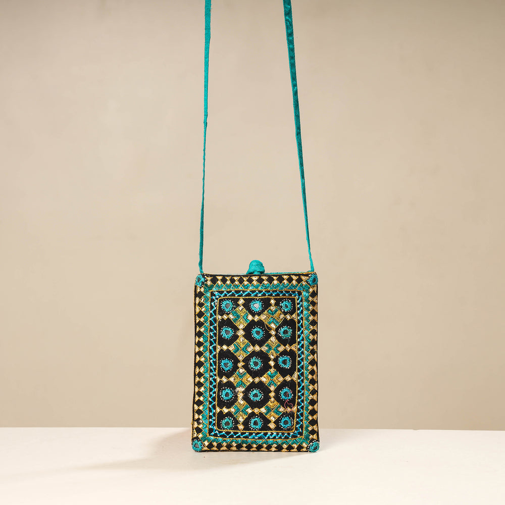 embroidery mobile sling bag