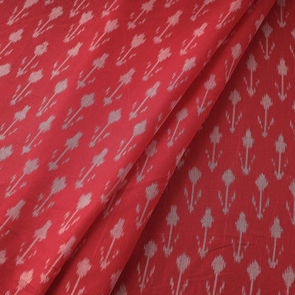 Red - Pochampally Ikat Handloom Mercerised Cotton Fabric