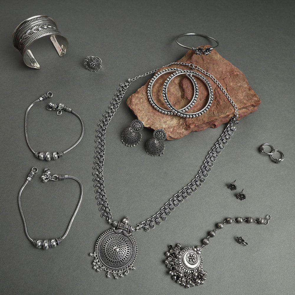 oxidised jewelry set