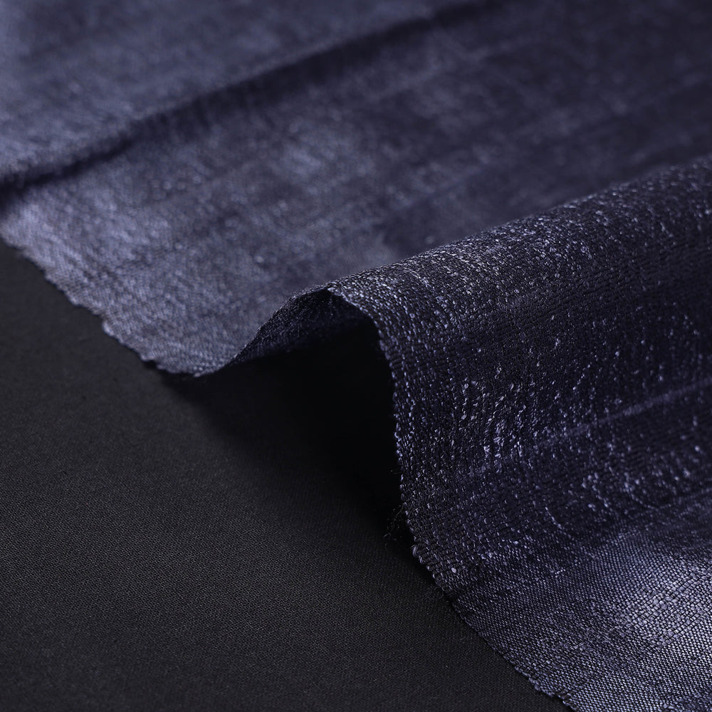 Blue Vidarbha Tussar Dupion Silk Handloom Fabric