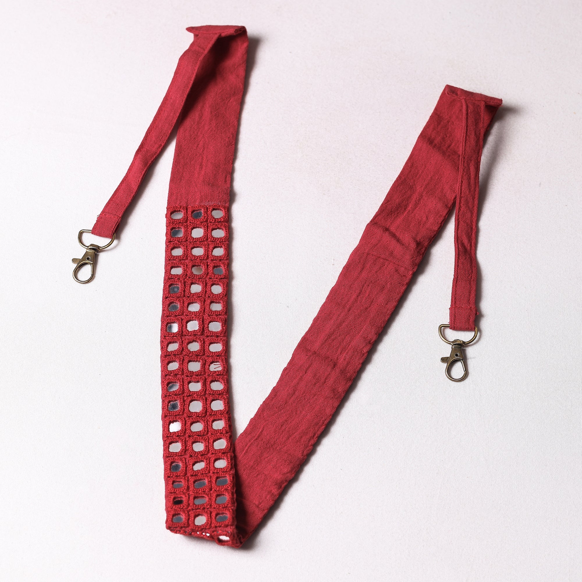  Mirror Work Kutchi Embroidery Fabric Camera Belt 