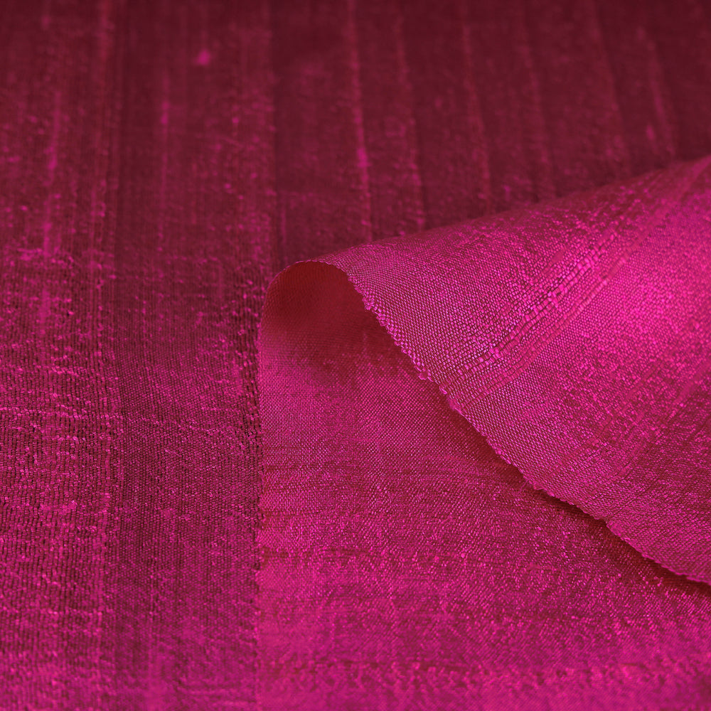 Dark Pink Vidarbha Tussar Dupion Silk Handloom Fabric
