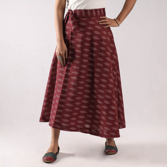 Pochampally Ikat Cotton Wrap Around Skirt