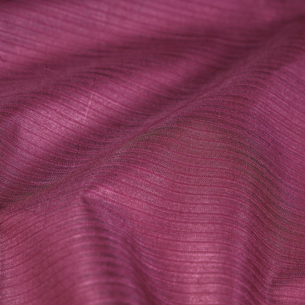Purple Vidarbha Tussar Silk Checks Handloom Fabric