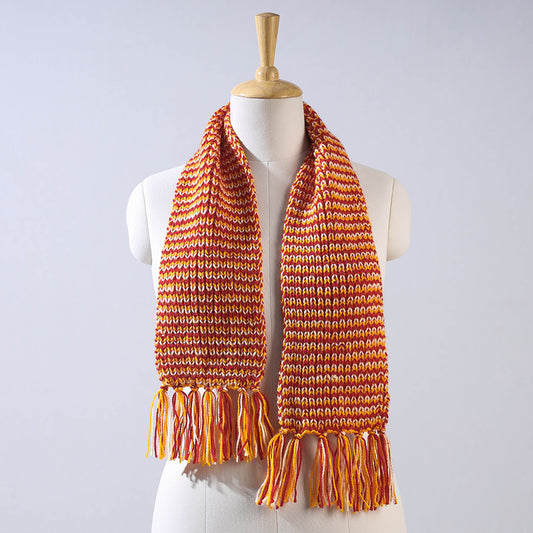 Multicolor - Kumaun Hand Knitted Woolen Muffler (50 in)