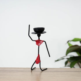 Bastar Tribal Wrought Iron Candle Stand Online in India 