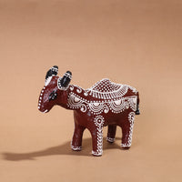 hand painted paper mache cow 