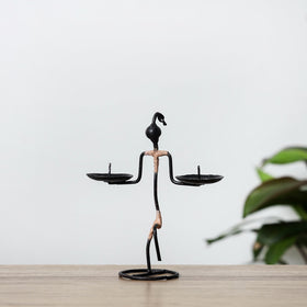 Deer - Bastar Tribal Wrought Iron Candle Stand Online in India 