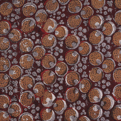 Brown - Bagru Dabu Hand Block Printed Pure Cotton Natural Dyed Fabric