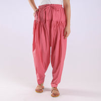 Rose Pink - Cotton Elasticated Salwar for Women