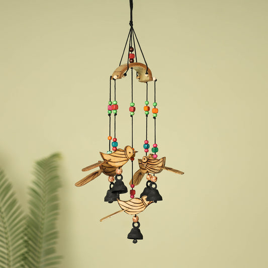 Bird - Handcarved Khamhar Wood Jhoomar / Hanging