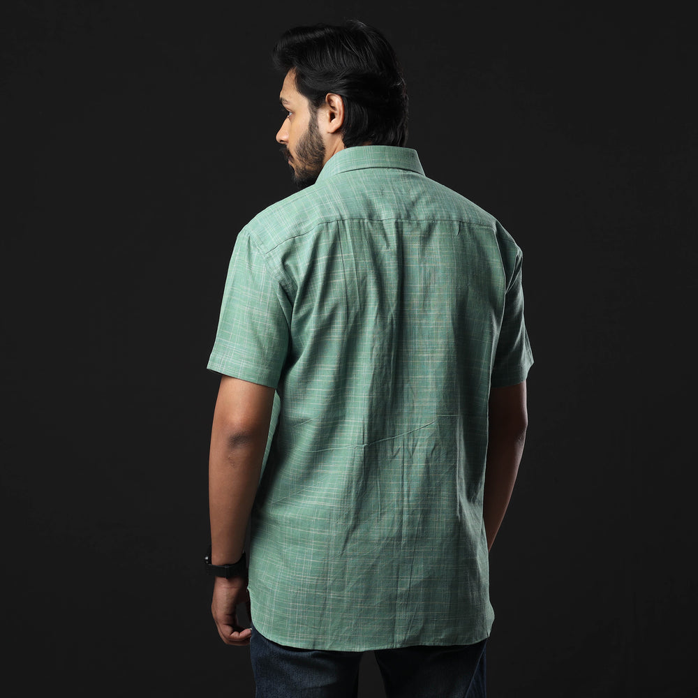 Prewashed Fine Cotton Handloom Half Sleeves Shirt