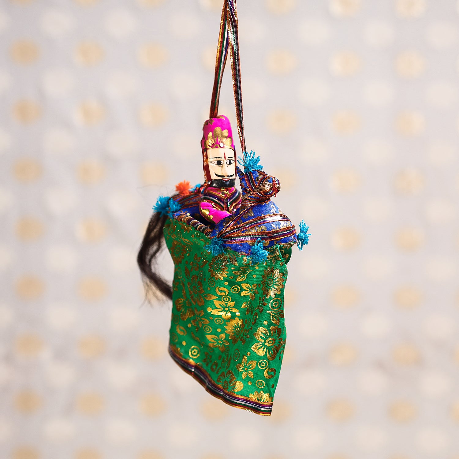  Ghodi Sawar - Rajasthani Handmade Hanging / Kathputli 