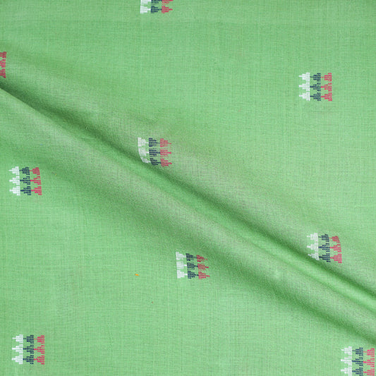 Green - Prewashed Jacquard Cotton Fabric