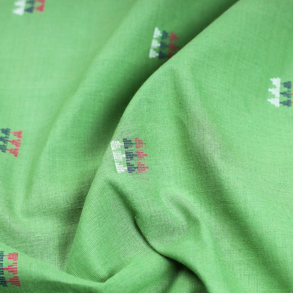 Green - Prewashed Jacquard Cotton Fabric