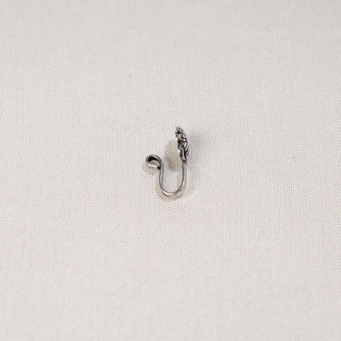 Brass Base Oxidised Antique Silver Finish Nose Clip-on