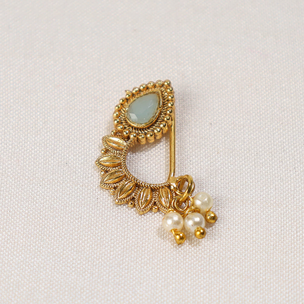 oxidised gold nose pin