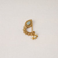 oxidised gold nose pin