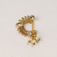 oxidised gold nose pin