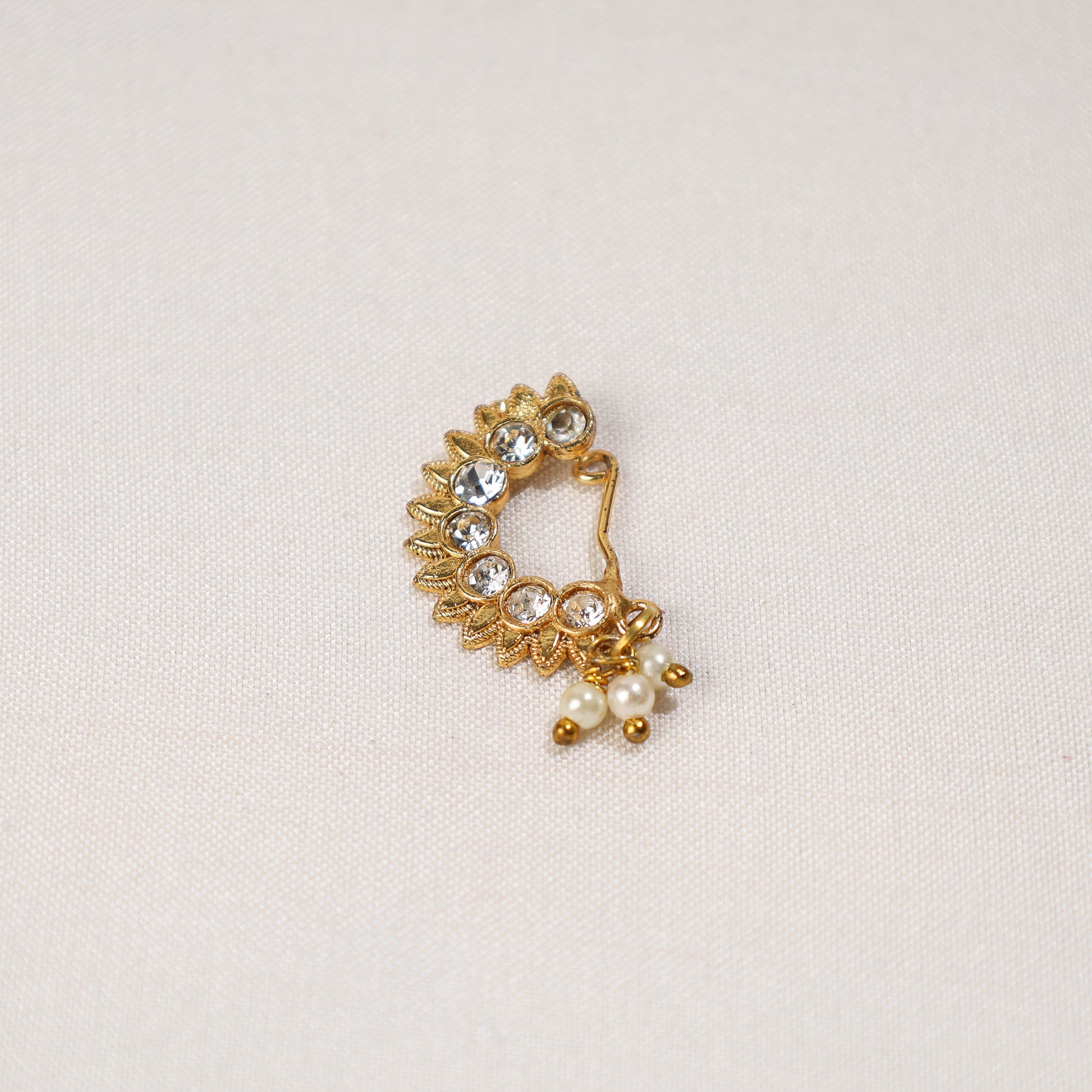 oxidised gold nose pin