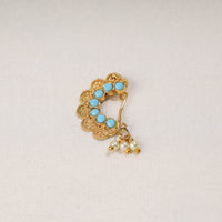 oxidised gold nose pin